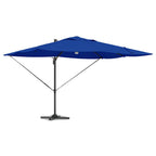 Sonnenschirm mit LED-Lichtleisten Azurblau 351 x 250 x 253 cm