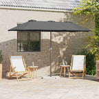 Garten-Sonnenschirm Anthrazit 370 x 197 x 239 cm