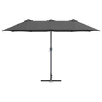 Garten-Sonnenschirm Anthrazit 370 x 197 x 239 cm