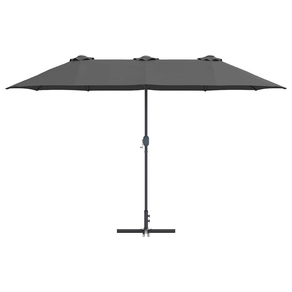 Garten-Sonnenschirm Anthrazit 370 x 197 x 239 cm