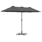 Garten-Sonnenschirm Anthrazit 370 x 197 x 239 cm