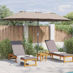Garten-Sonnenschirm Taupe 370 x 197 x 239 cm