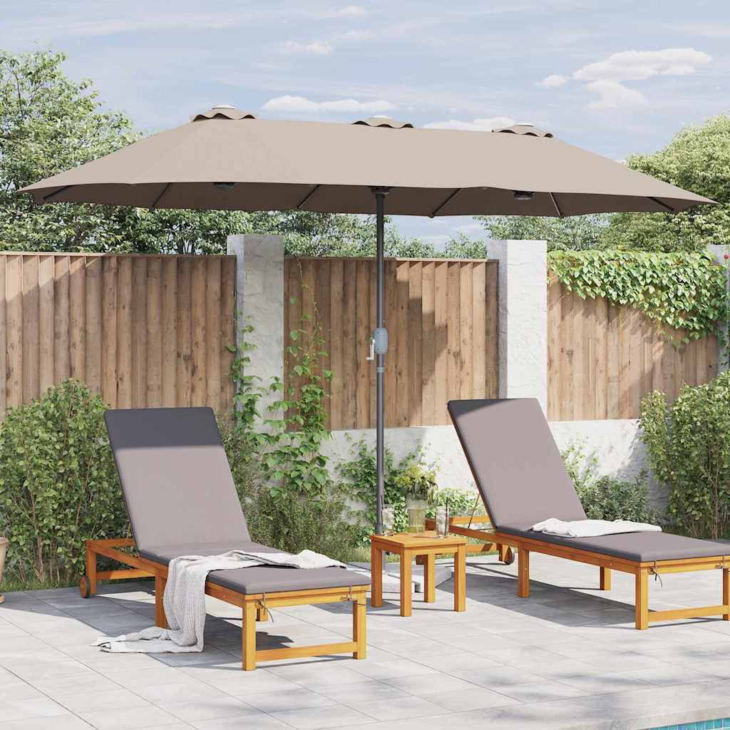 Garten-Sonnenschirm Taupe 370 x 197 x 239 cm