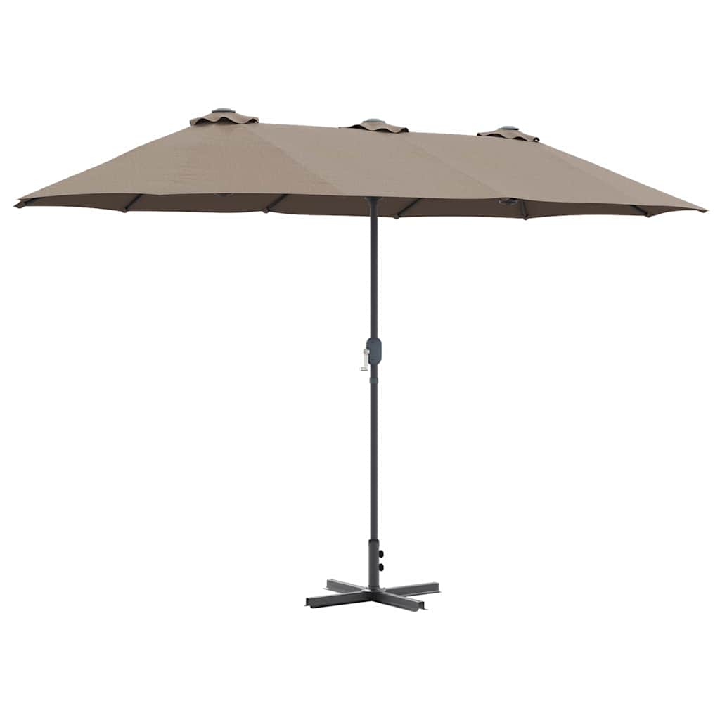 Garten-Sonnenschirm Taupe 370 x 197 x 239 cm