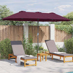 Garten-Sonnenschirm Bordeauxrot 370 x 197 x 239 cm