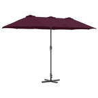 Garten-Sonnenschirm Bordeauxrot 370 x 197 x 239 cm