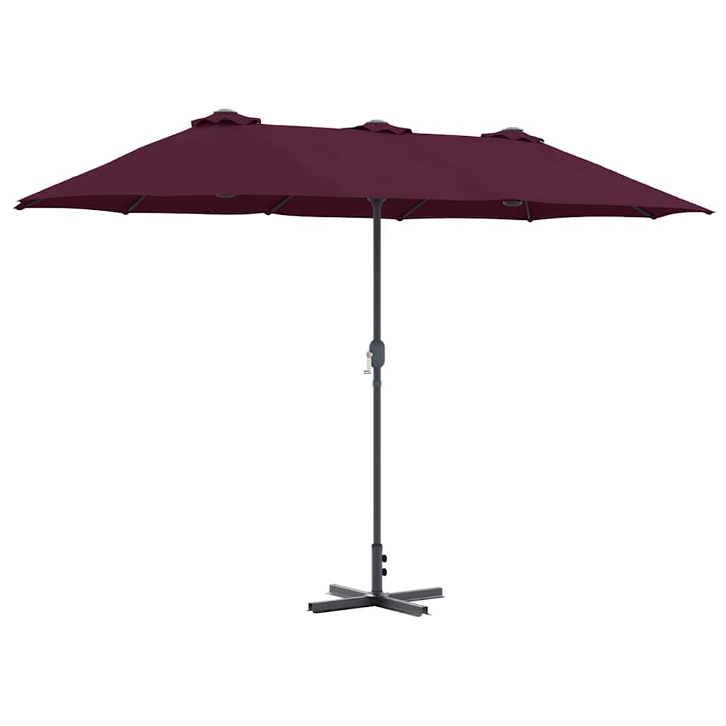 Garten-Sonnenschirm Bordeauxrot 370 x 197 x 239 cm