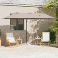 Sonnenschirm Taupe 372 x 198 x 243 cm Polyester und Aluminium