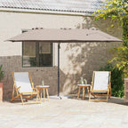 Sonnenschirm Taupe 372 x 198 x 243 cm Polyester und Aluminium