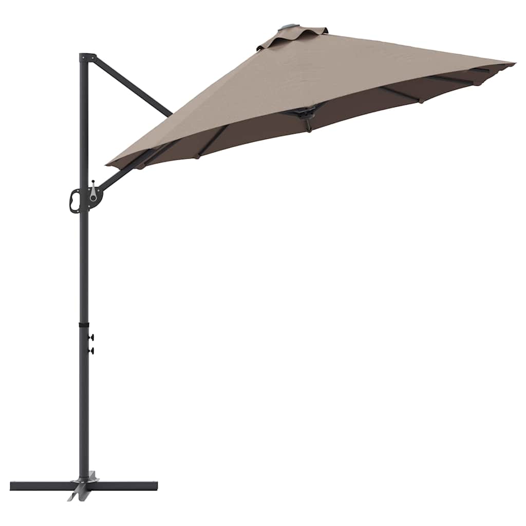 Sonnenschirm Taupe 372 x 198 x 243 cm Polyester und Aluminium