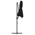 Sonnenschirm Schwarz 372 x 198 x 243 cm Polyester und Aluminium