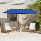 Sonnenschirm Azurblau 372 x 198 x 243 cm