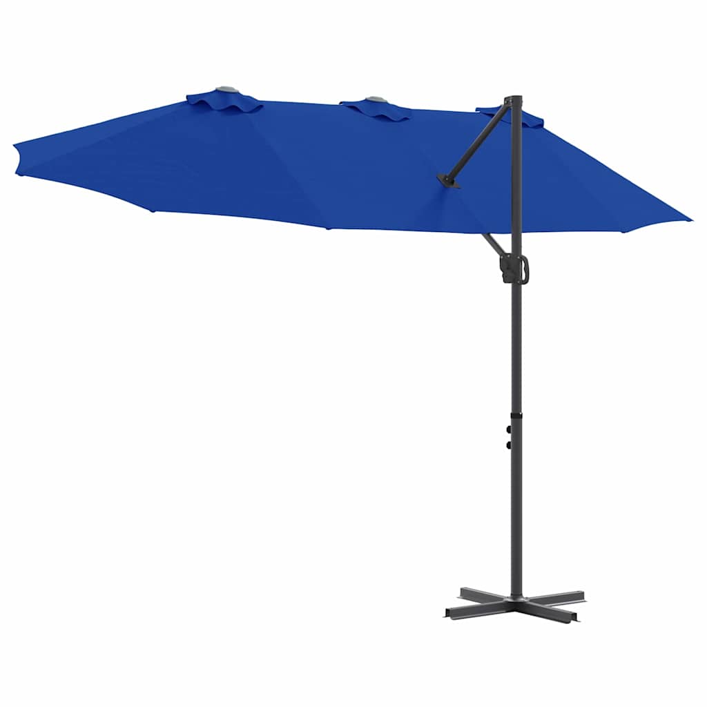Sonnenschirm Azurblau 372 x 198 x 243 cm