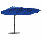 Sonnenschirm Azurblau 372 x 198 x 243 cm