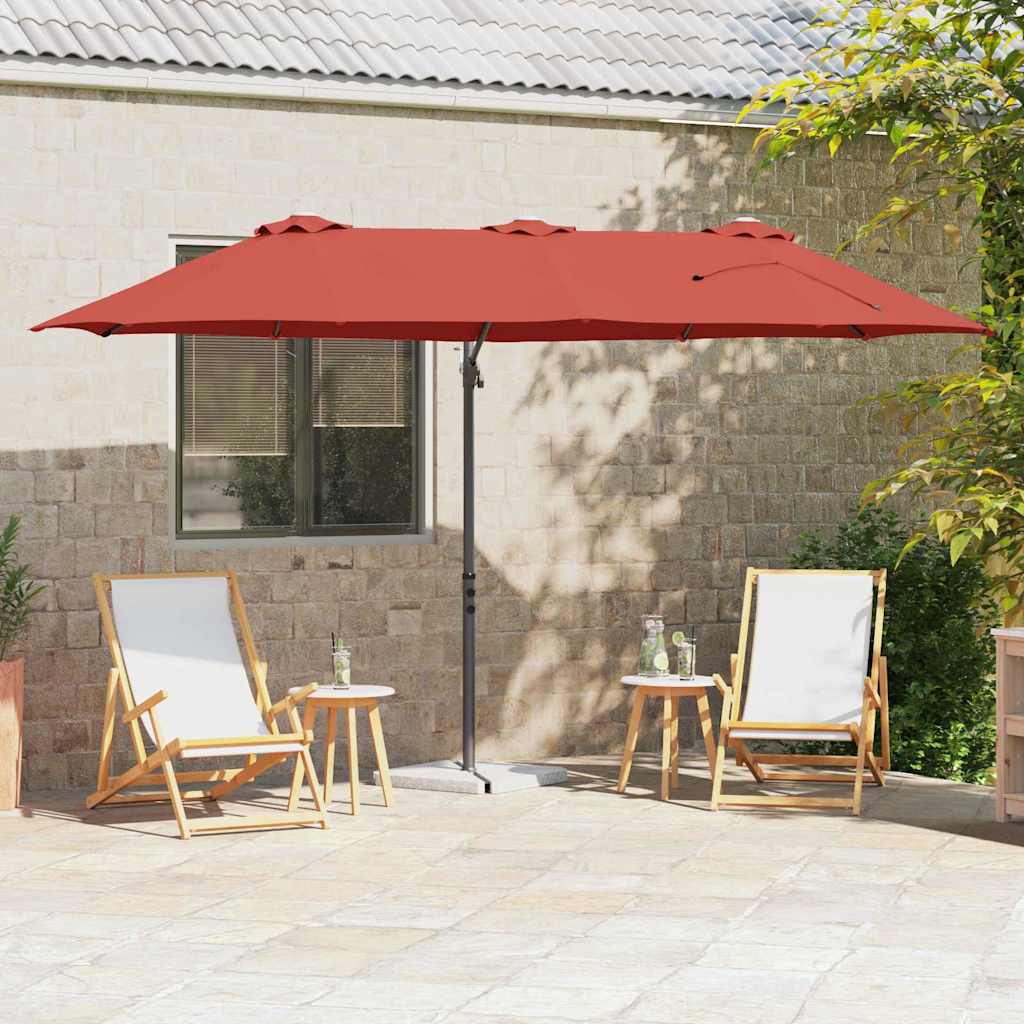 Sonnenschirm Terrakotta 372 x 198 x 243 cm