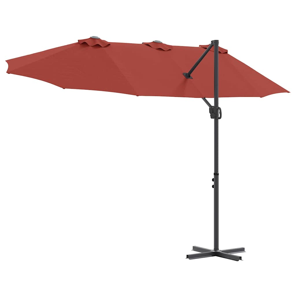 Sonnenschirm Terrakotta 372 x 198 x 243 cm