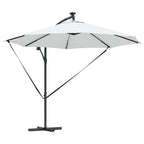 Sonnenschirm Sand 294 x 294 x 248 cm Polyester und Aluminium