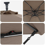 Sonnenschirm Taupe 294 x 294 x 248 cm Polyester und Aluminium