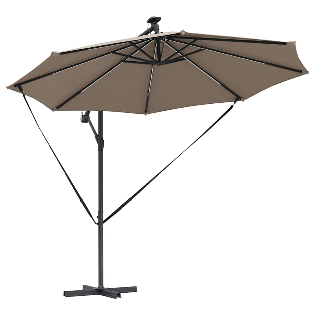 Sonnenschirm Taupe 294 x 294 x 248 cm Polyester und Aluminium