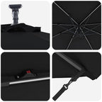 Sonnenschirm 294 x 294 x 248 cm Polyester und Aluminium Schwarz