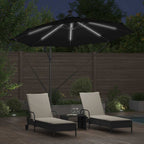 Sonnenschirm 294 x 294 x 248 cm Polyester und Aluminium Schwarz