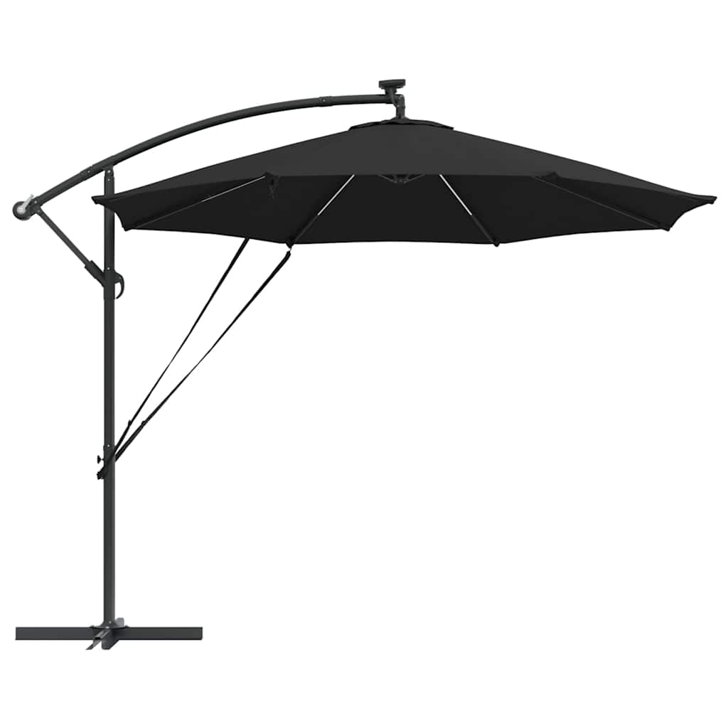 Sonnenschirm 294 x 294 x 248 cm Polyester und Aluminium Schwarz