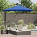 Sonnenschirm mit LED-Lichtleisten Azurblau 294 x 294 x 248 cm