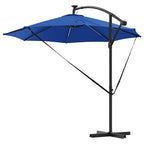 Sonnenschirm mit LED-Lichtleisten Azurblau 294 x 294 x 248 cm
