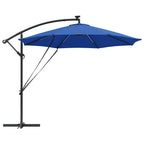 Sonnenschirm mit LED-Lichtleisten Azurblau 294 x 294 x 248 cm