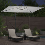 Sonnenschirm Sand 294 x 200 x 270 cm Polyester und Aluminium