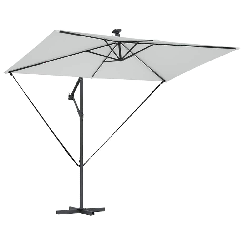 Sonnenschirm Sand 294 x 200 x 270 cm Polyester und Aluminium