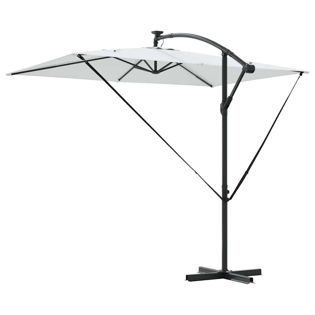 Sonnenschirm Sand 294 x 200 x 270 cm Polyester und Aluminium