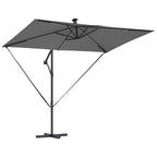 Sonnenschirm mit LED-Lichtleisten Anthrazit 294 x 200 x 270 cm