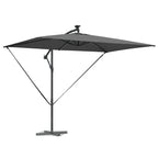 Sonnenschirm mit LED-Lichtleisten Anthrazit 294 x 200 x 270 cm