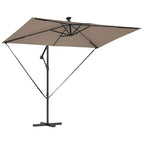 Sonnenschirm Taupe 294 x 200 x 270 cm Polyester und Aluminium