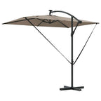 Sonnenschirm Taupe 294 x 200 x 270 cm Polyester und Aluminium
