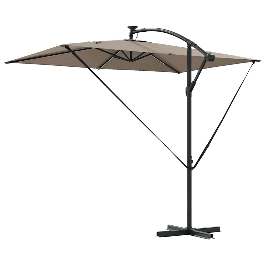 Sonnenschirm Taupe 294 x 200 x 270 cm Polyester und Aluminium