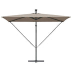 Sonnenschirm Taupe 294 x 200 x 270 cm Polyester und Aluminium