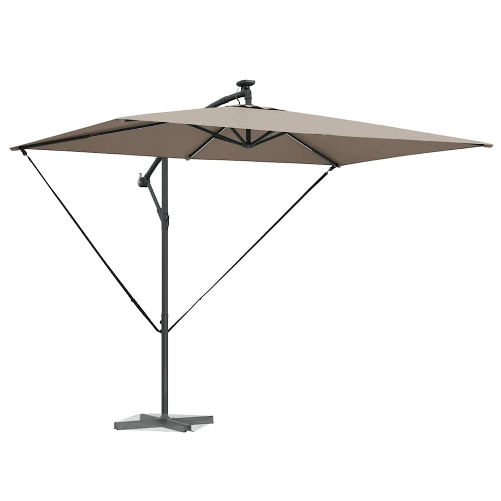 Sonnenschirm Taupe 294 x 200 x 270 cm Polyester und Aluminium