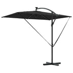 Sonnenschirm Schwarz 294 x 200 x 270 cm Polyester und Aluminium