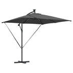 Sonnenschirm mit LED-Lichtleisten Anthrazit 249 x 249 x 250 cm