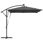 Sonnenschirm mit LED-Lichtleisten Anthrazit 249 x 249 x 250 cm