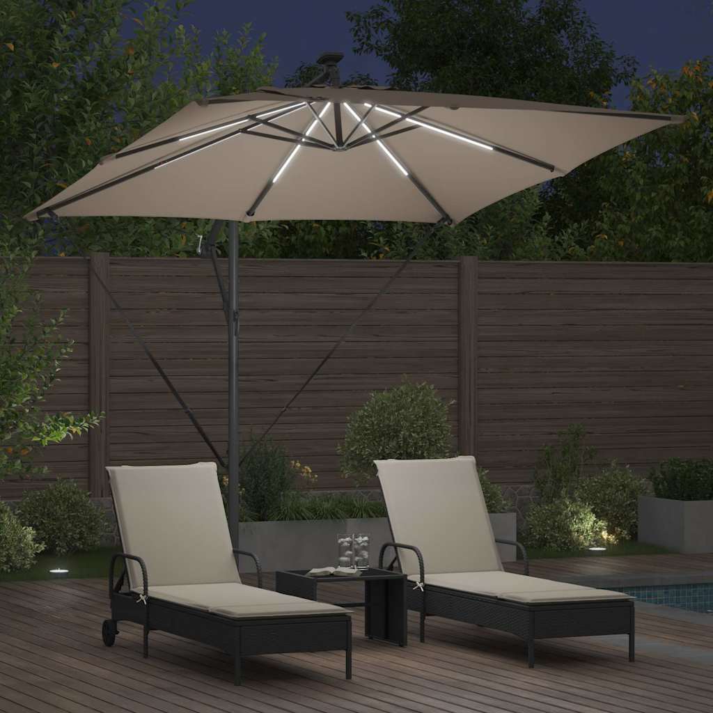 Sonnenschirm Taupe 249 x 249 x 250 cm Polyester und Aluminium