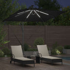 Sonnenschirm Schwarz 249 x 249 x 250 cm Polyester und Aluminium