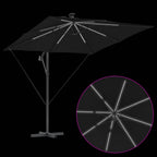 Sonnenschirm Schwarz 249 x 249 x 250 cm Polyester und Aluminium