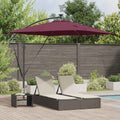 Sonnenschirm Bordeauxrot 249 x 249 x 250 cm