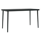 5-tlg. Garten-Essgruppe mit Kissen Schwarz Poly Rattan Glas