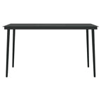 5-tlg. Garten-Essgruppe mit Kissen Schwarz Poly Rattan Glas
