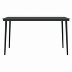 5-tlg. Garten-Essgruppe mit Kissen Braun Poly Rattan Glas