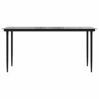 7-tlg. Garten-Essgruppe mit Kissen Braun Poly Rattan Glas